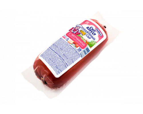 СЫРГБУРГЕР Плавленый сыр колбасный копченый с ветчиной, 400 г