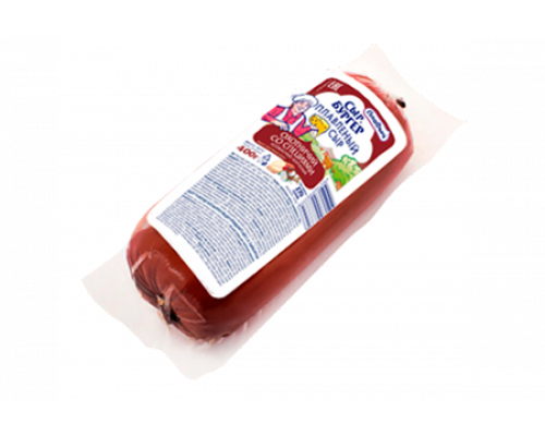 СЫРГБУРГЕР Плавленый сыр колбасный копченый ОХОТНИЧИЙ, 400 г